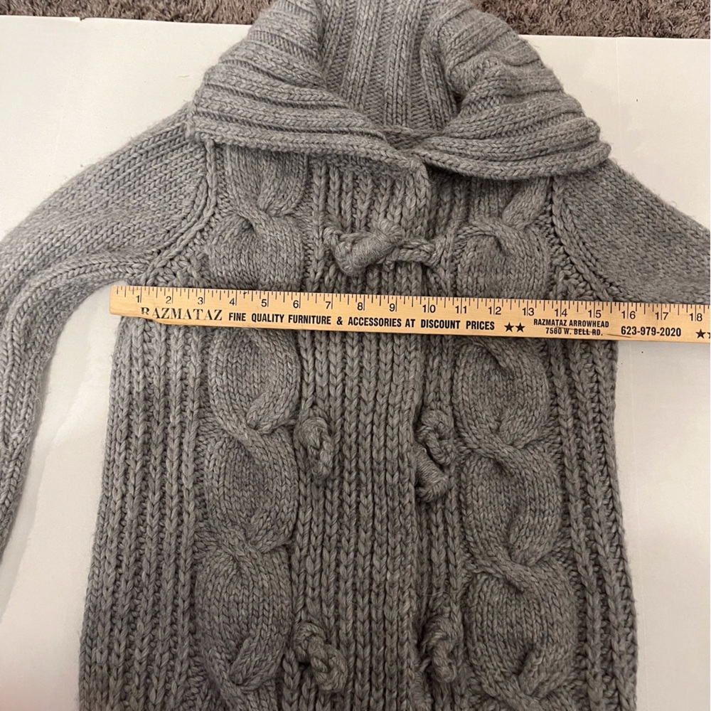 Gap Grey Chunky Long Sleeve Sweater Coat Size XSmall. - Picture 7 of 10